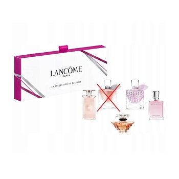 foto уцінка! парфумований набір жіночий lancome la collection de parfums, 4 предмети (відсутній 1 флакон з набору)