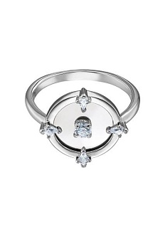 foto кольцо swarovski цвет серебрянный