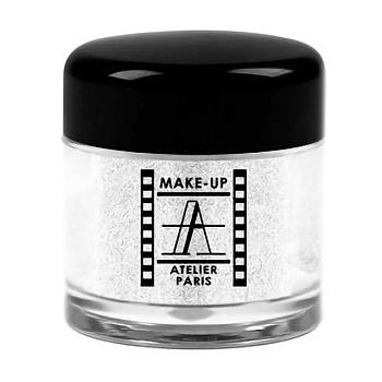 foto розсипчаста перламутрова пудра для повік make-up atelier paris pearl powder pp01 white, 4 г