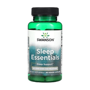 foto дієтична добавка в веганських капсулах swanson sleep essentials сон, 60 шт
