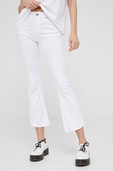 foto джинсы answear lab женские цвет белый средняя посадка