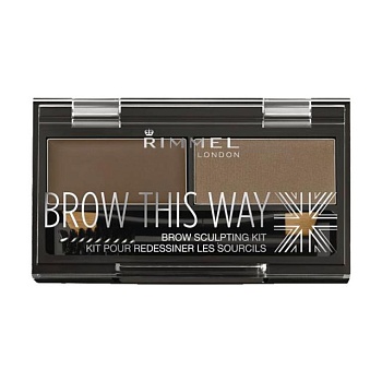 foto набор для моделирования бровей rimmel brow this way 002 medium brown, 2.4 г