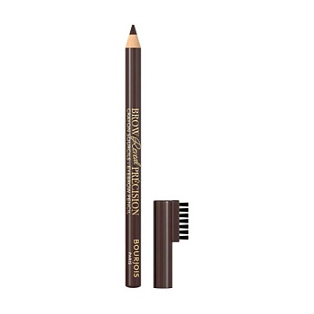 foto олівець для брів bourjois brow reveal precision eyebrow pencil зі щіточкою 004 dark brunette, 1.4 г