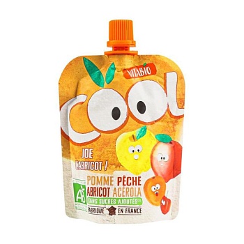foto дитячий напій vitabio cool fruits з яблуком, персиком та абрикосом, 90 г