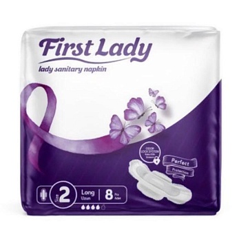 foto гигиенические прокладки first lady ultra long, размер 2, 8 шт
