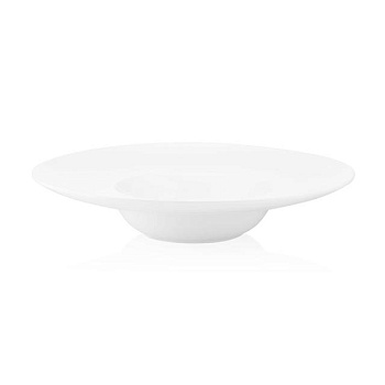 foto тарелка глубокая ardesto imola фарфоровая, белая, 30 см (ar3513i)