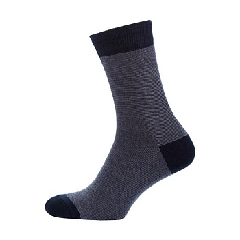 foto шкарпетки чоловічі modna zona rt1311-002 смужки, високі, синьо-сірі, розмір 43-46