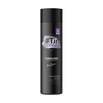 foto шампунь-тоналайзер для волосся tin color colored shampoo 0/00 срібне сяйво, 250 мл