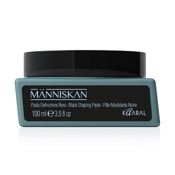 foto чорна моделювальна паста для волосся kaaral manniskan black shaping paste, 100 мл