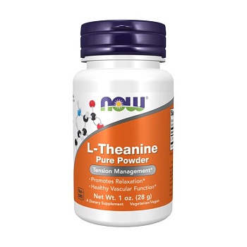 foto диетическая добавка кислоты в порошке now foods l-theanine pure powder l-теанин, 28 г