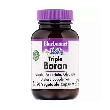 foto диетическая добавка в капсулах bluebonnet nutrition triple boron тройной бор, 3 мг, 90 шт