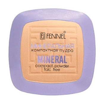 foto компактная минеральная пудра для лица fennel mineral compact powder без талька, natural, 8 г