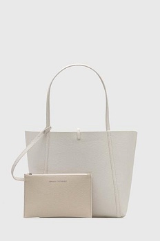 foto двостороння сумочка armani exchange колір білий