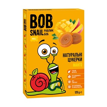 foto натуральные конфеты bob snail манго, 120 г