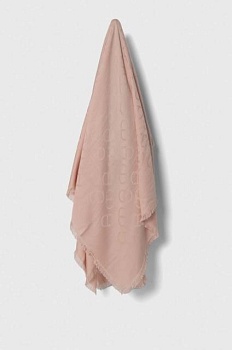 foto платок twinset женская цвет розовый однотонная