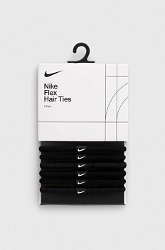 foto резинки для волосся nike 6-pack колір чорний