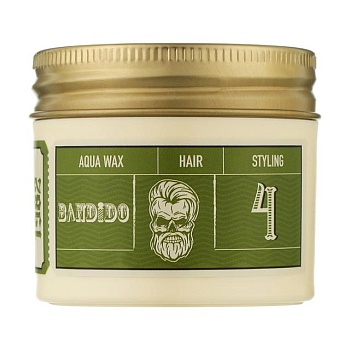 foto мужской воск для укладки волос bandido aqua wax 4 light green на водной основе, легкой фиксации, 125 мл