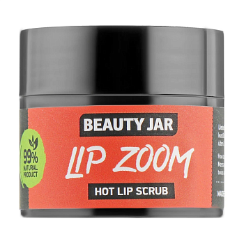 foto сахарный скраб для губ beauty jar lip zoom hot lip scrub, 15 мл