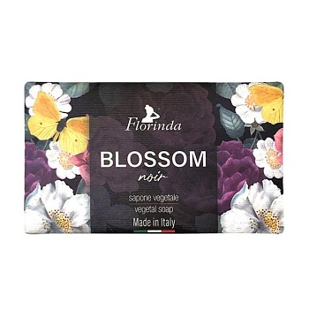 foto натуральное мыло florinda vegetal soap blossom noir черные цветы, 200 г