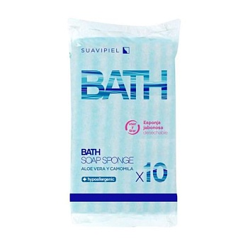 foto спонж із милом suavipiel bath soap sponge, 10 шт