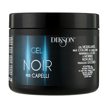 foto тонирующий и моделирующий гель dikson gel noir per capelli для седых волос, легкая фиксация, 500 мл