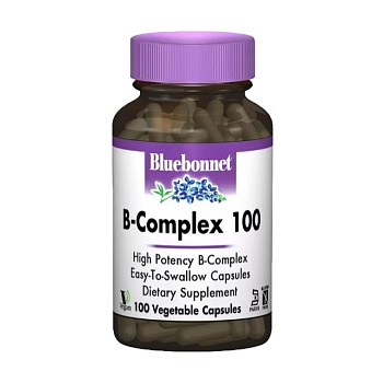 foto диетическая добавка в капсулах bluebonnet nutrition b-complex b-комплекс 100, 100 шт