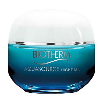 foto ночной увлажняющий бальзам для лица biotherm aquasource night spa, 50 мл