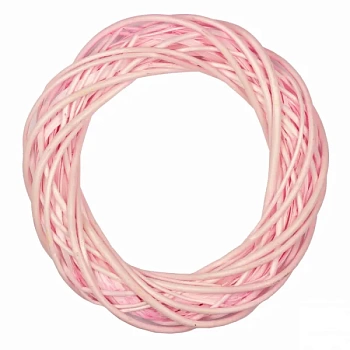 foto вінок декоративний ротанг yes! fun світло-рожевий 25 см (974238)