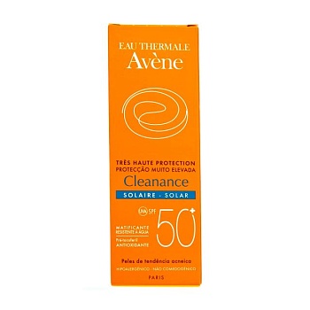foto солнцезащитный крем для лица avene solaires cleanance sunscreen spf 50+ для жирной кожи, 50 мл