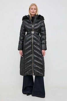 foto пухова куртка marciano guess жіноча колір чорний зимова