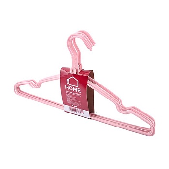 foto набор вешалок для одежды idea home pink 39.4*21*0.3 см, розовые, 8 шт (6707233)