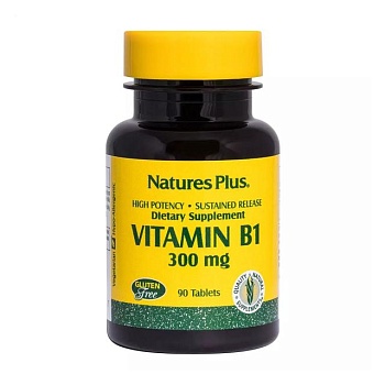 foto дієтична добавка вітаміни в таблетках naturesplus vitamin b1 вітамін b1 300 мг, 90 шт