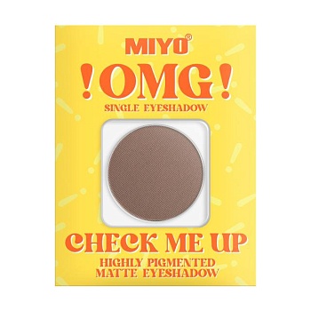 foto матовые тени для век miyo !omg! check me up matte eyeshadow 14 brownie, 1.3 г