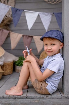 foto дитячий кашкет jamiks donald колір синій з бавовни
