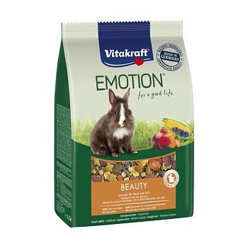 foto корм для кроликів vitakraft emotion beauty selection, 1.5 кг