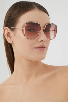 foto солнцезащитные очки tom ford женские цвет золотой