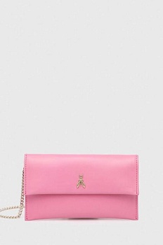 foto кожаная сумка patrizia pepe цвет розовый