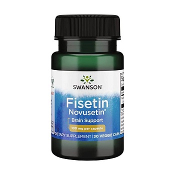 foto диетическая добавка в веганских капсулах swanson fisetin novusetin функциональный флавоноид, 100 мг, 30 шт