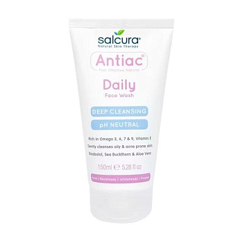 foto засіб для вмивання salcura antiac daily face wash, 150 мл