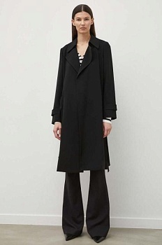 foto пальто theory жіночий колір чорний перехідний