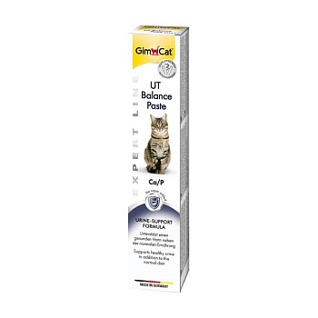 foto паста для кішок gimcat expert line ut balance paste для нирок та сечового тракту, 50 г