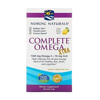 foto диетическая добавка в капсулах nordic naturals complete omega xtra омега комплекс с лимоном, 60 шт