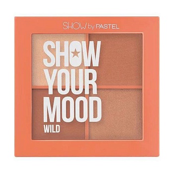 foto набор румян для лица pastel show your mood wild blush palette coral, 4*4.3 г