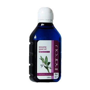 foto кунжутное масло для лица, тела и волос ikarov sesame seed oil, 55 мл