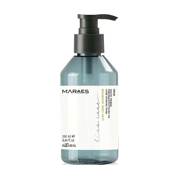 foto бессульфатный шампунь kaaral maraes liss care shampoo для прямых волос, 250 мл