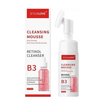 foto мусс для умывания sersanlove retinol cleanser b3 cleansing mousse, 150 мл