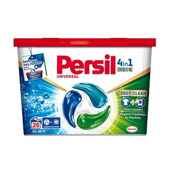 foto диски для прання persil universal 4 in 1 discs deep clean, 26 циклів прання, 26 шт