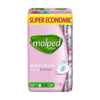 foto гігієнічні прокладки molped ultra super economic normal, 24 шт