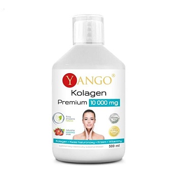 foto дієтична добавка рідка yango premium kolagen преміум колаген 10000 мг, 500 мл