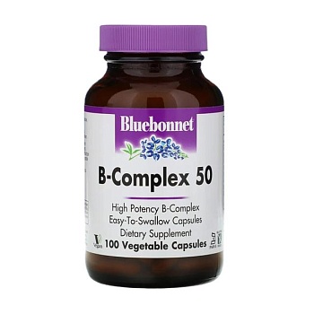 foto диетическая добавка витаминный комплекс в капсулах bluebonnet nutrition b-complex 50, 100 шт